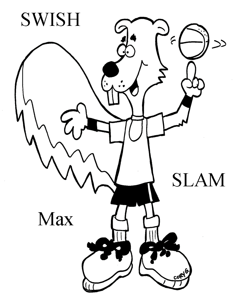 Max Basketball Coloring Page
