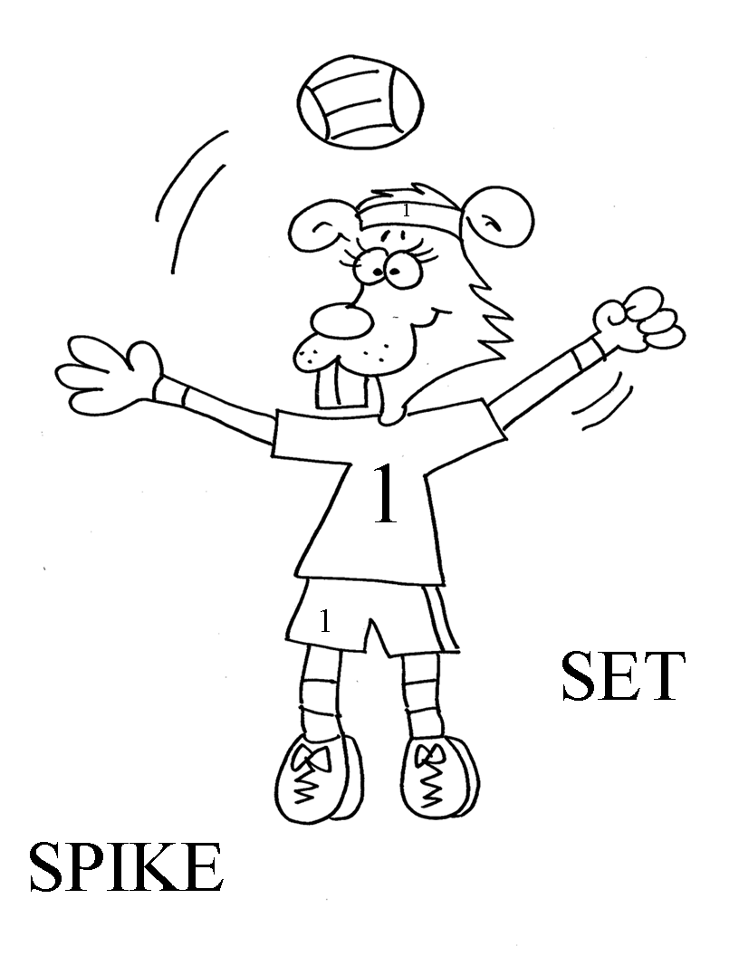 Max Volleyball Coloring Page